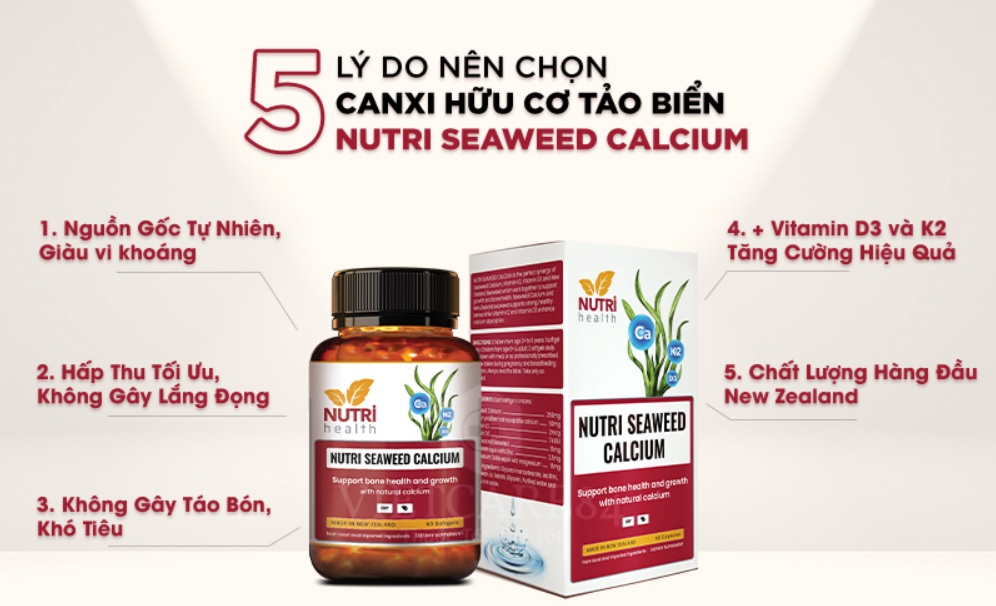 Khám Phá Bí Quyết Xương Chắc Khỏe Từ Đại Dương Với Canxi Hữu Cơ Nutri Seaweed Calcium